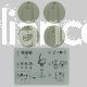 UK-48W4 KNOB SET OF 4- UNIVERSAL KIT WHITE, 48MM SKIRT *THESE KNOBS FIT MANY DIFFERENT MODELS*